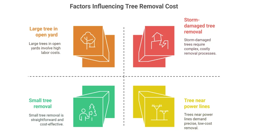 image showing factors that affect tree removal cost